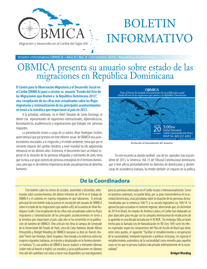 Cover of Newsletter, December 2014