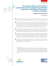 Portada de Convenio 189 de la OIT desde la perspectiva de las trabajadoras domésticas migrantes en República Dominicana: Análisis cualitativo