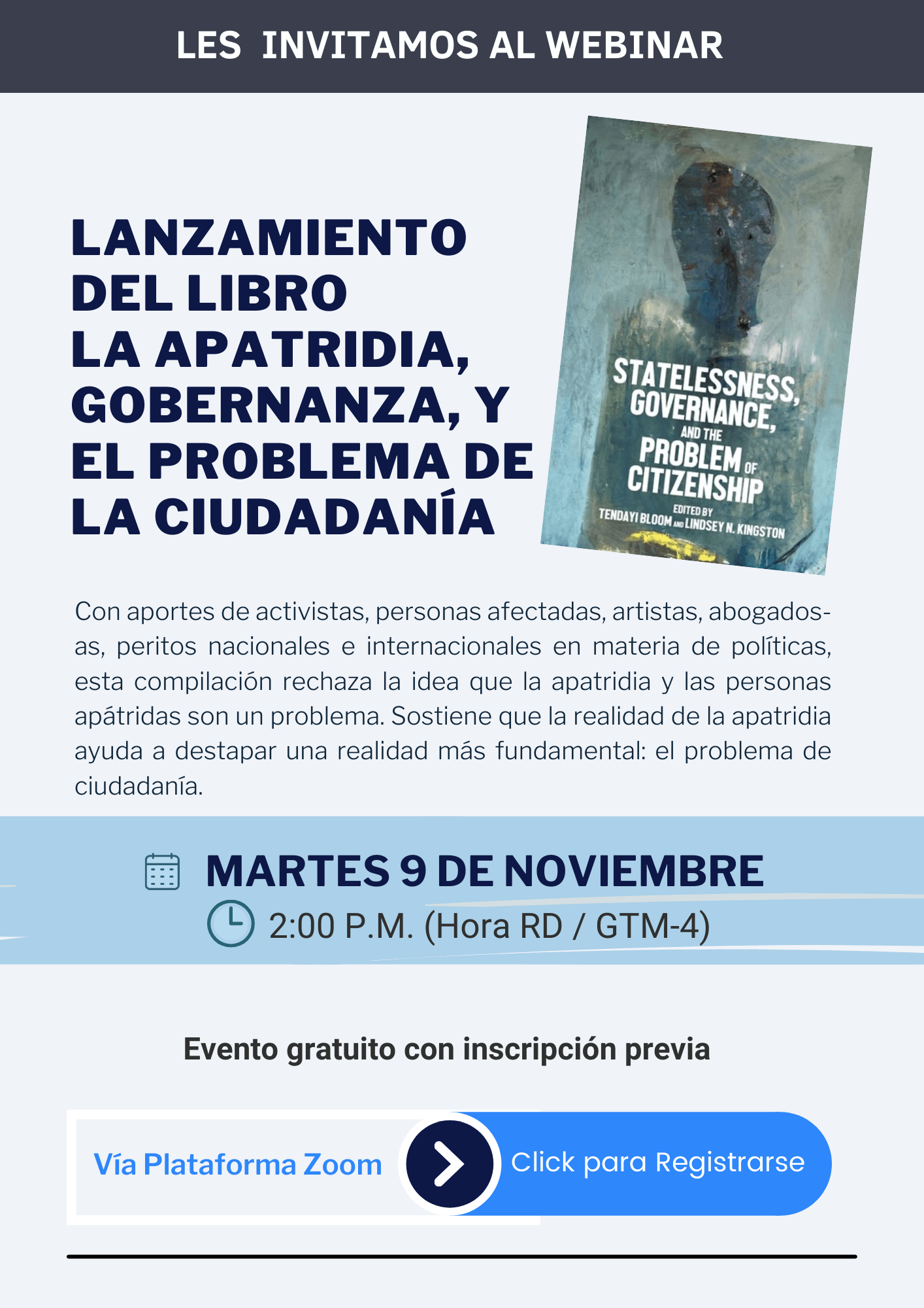 Imagen de Lanzamiento desde RD de nuevo libro sobre la apatridia