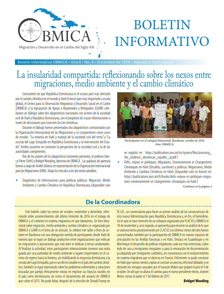 Cover of Newsletter, December 2016