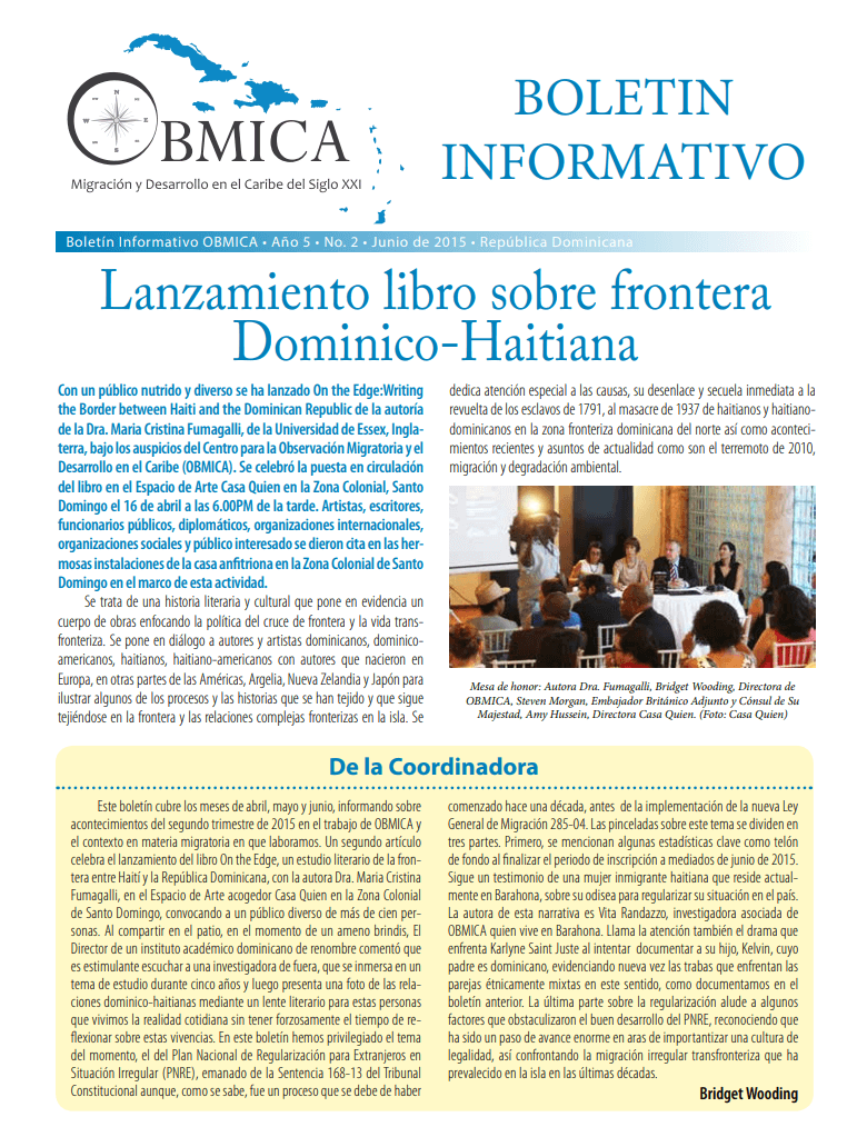 Cover of Newsletter, June 2015