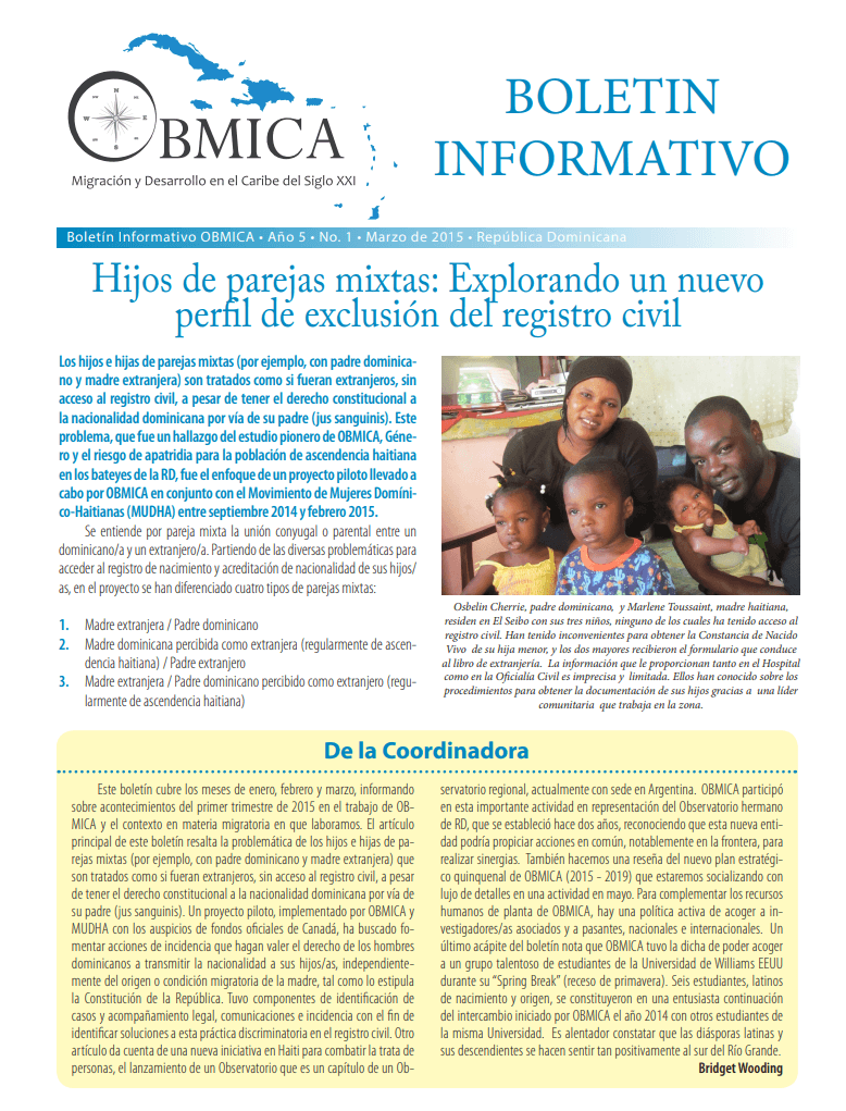 Cover of Newsletter, March 2015
