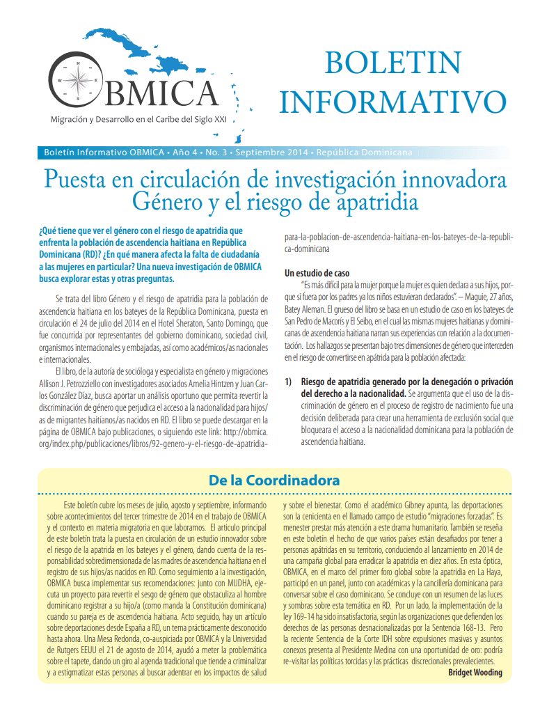 Couverture de Bulletin, septembre 2014
