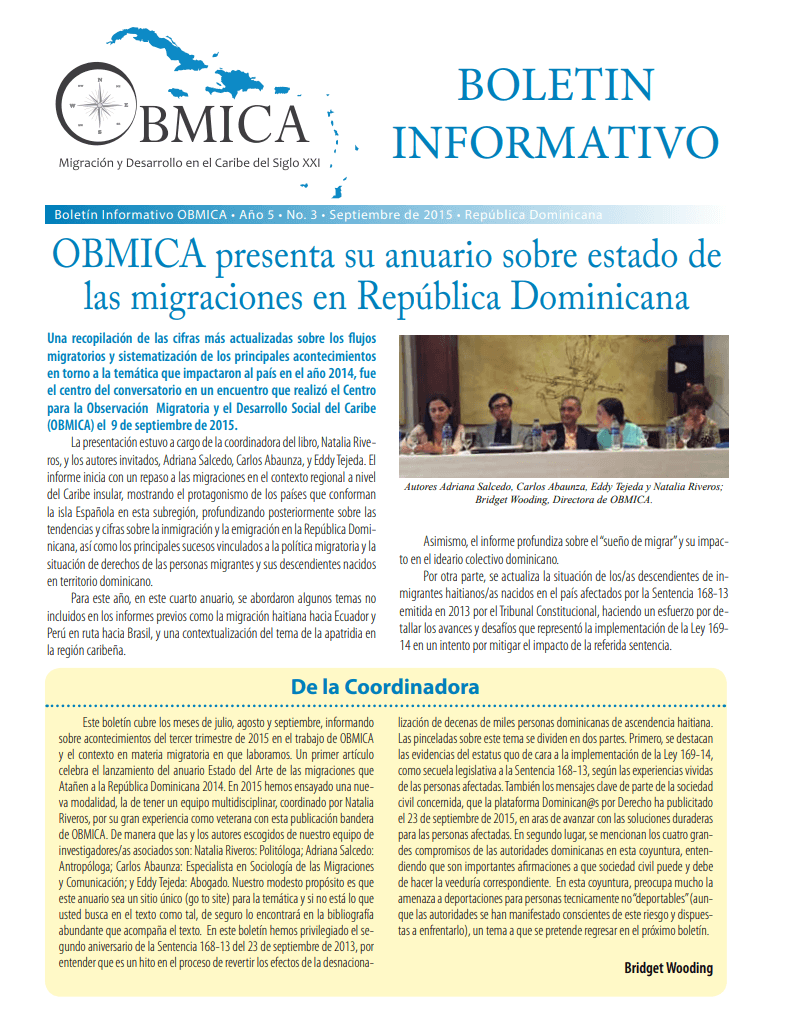 Cover of Newsletter, September 2015