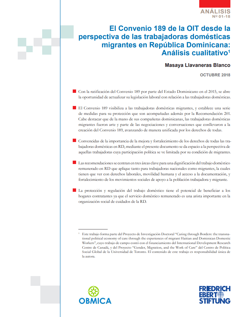 Cover of ILO Convention 189 from the Perspective of Migrant Domestic Workers in the Dominican Republic: Qualitative Analysis