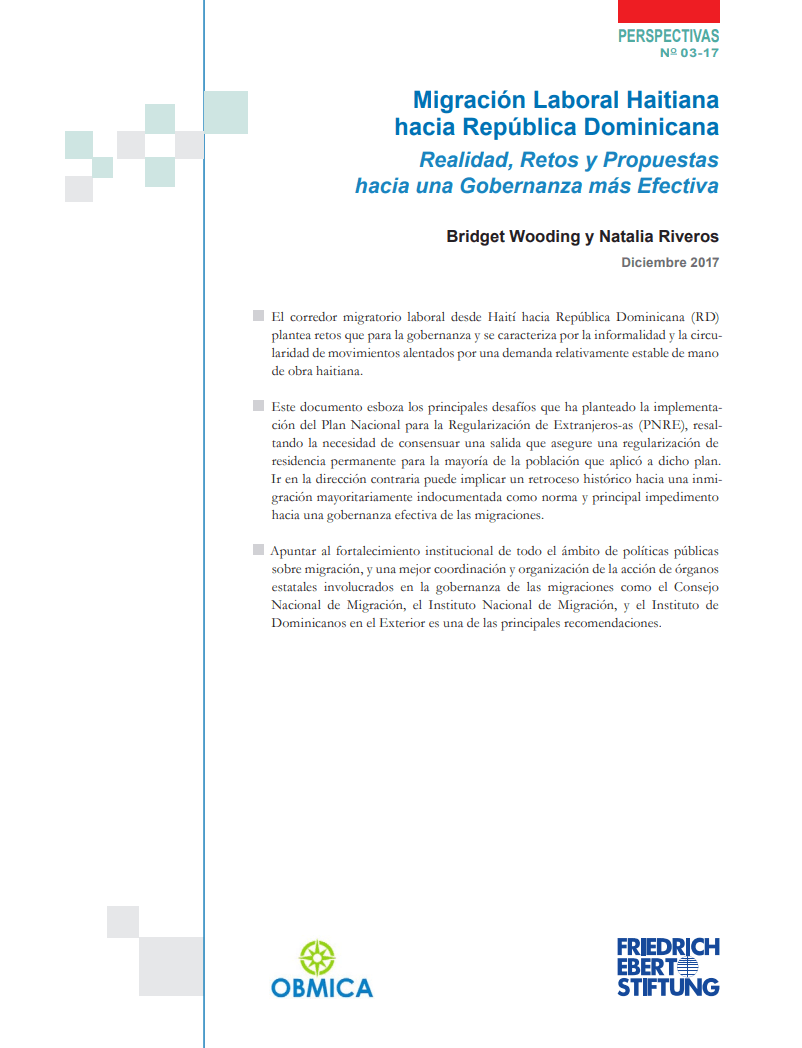 Cover of Haitian Labor Migration to the Dominican Republic: Reality, Challenges, and Proposals for More Effective Governance