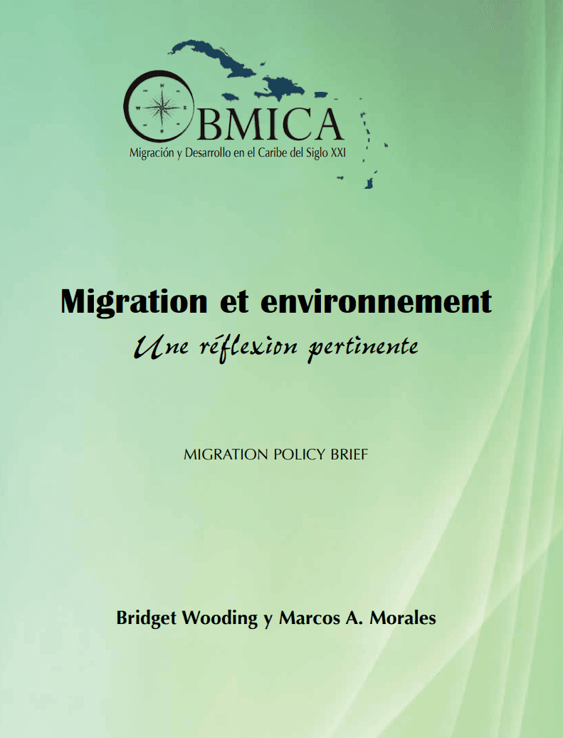 Portada de Migration et environnement. Une réflexion pertinente.